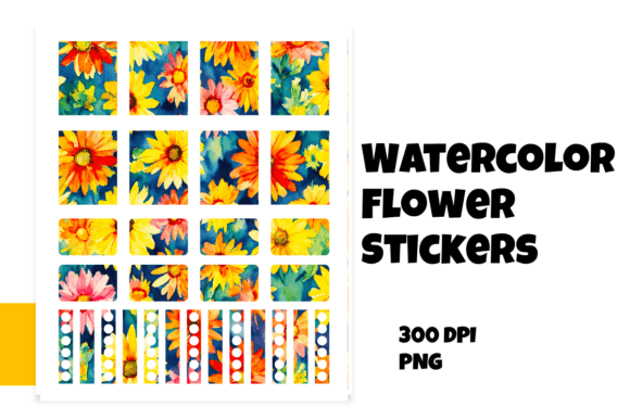 Download 🌼 Bright WC Floral Planner Stickers - Floral planner stickers Collection