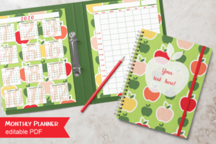 Download Colorful Apples Undated Monthly Planner - Month Collection