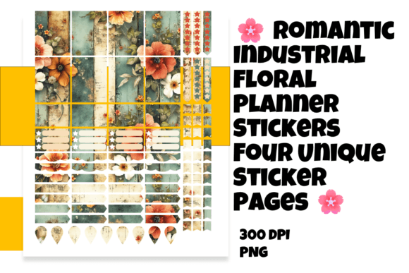 Download Romantic Indust Floral Planner Stickers - Floral planner stickers Collection