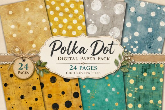 Download Grunge Polka Dot Junk Journal Paper - Journal paper Collection