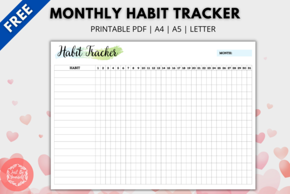 Download FREE Monthly Habit Tracker Printable - Month Collection