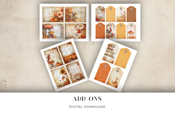 Download Autumn Tags and Notes for Junk Journals - Journals Collection