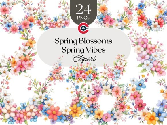 Download Floral Garland Spring Blossoms Clipart - Premium Resources